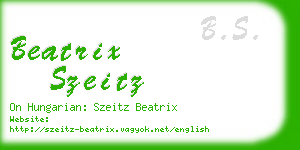 beatrix szeitz business card